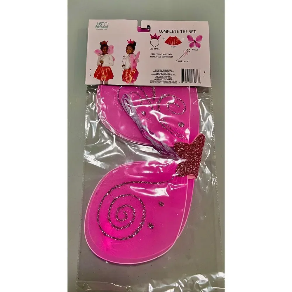 Fairy Princess Pink Butterfly Wings Just Pretending BNWT